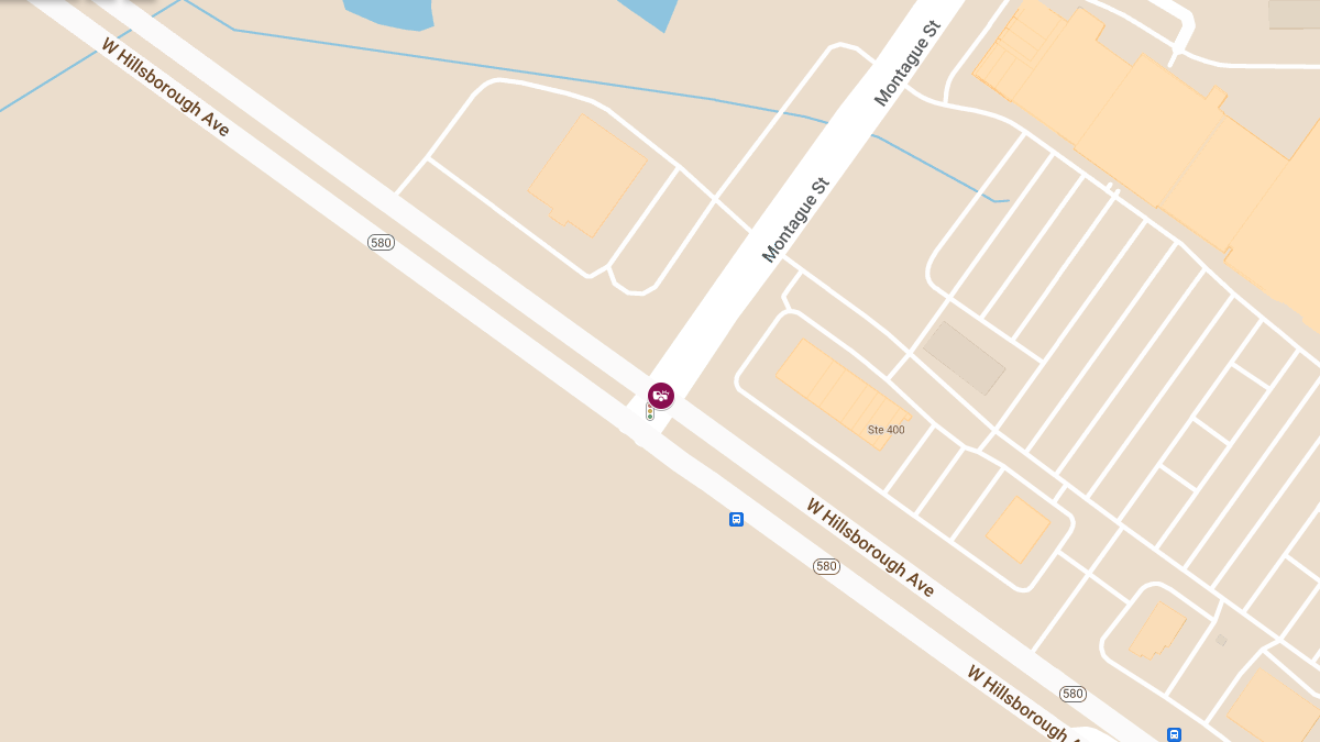 Injury Crash Causes Roadblock on W Hillsborough Ave at Montague St