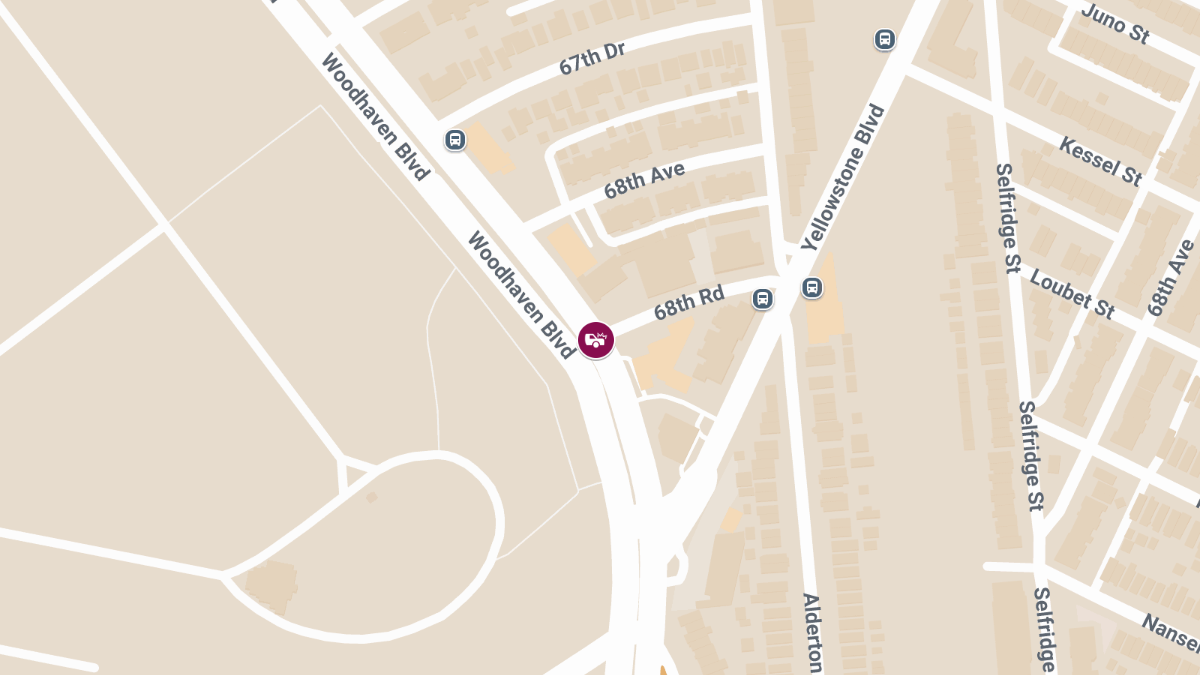 Injury Crash Involving Black Mercedes-Benz at Woodhaven Blvd & 68th Rd