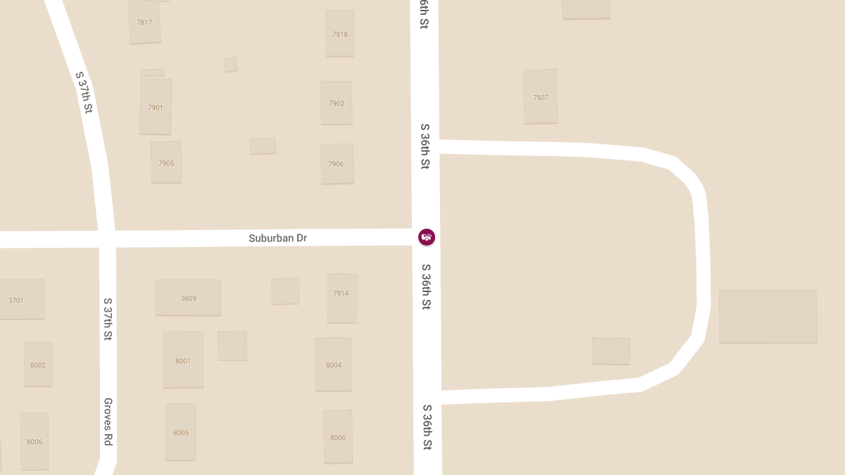 Injury Crash Involving Car and House at 36th & Suburban