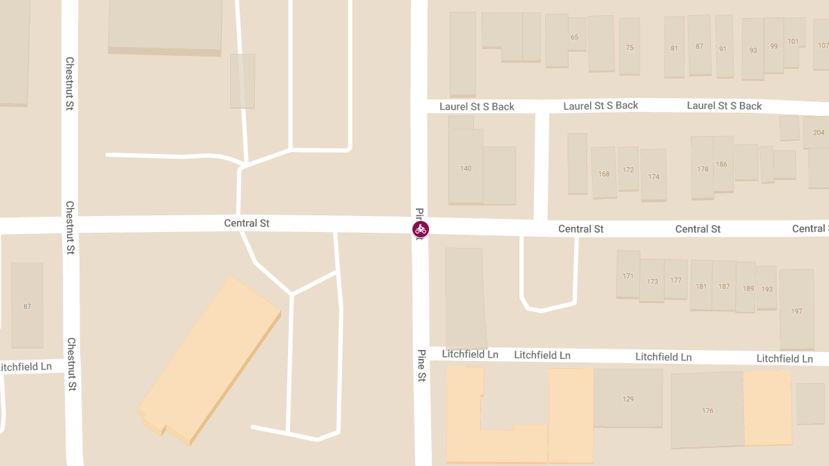 Injury Crash Involving Car and Motorcycle at Central & Pine St