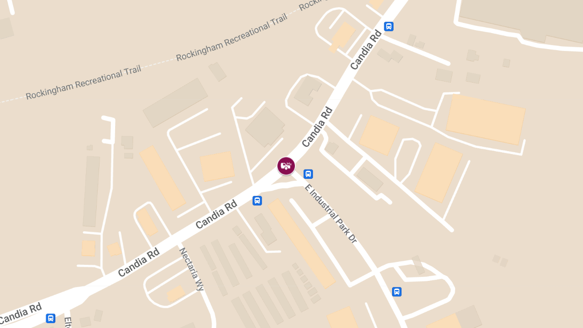 Injury Crash Involving Three Vehicles at Candia Rd & East Industrial Park Dr