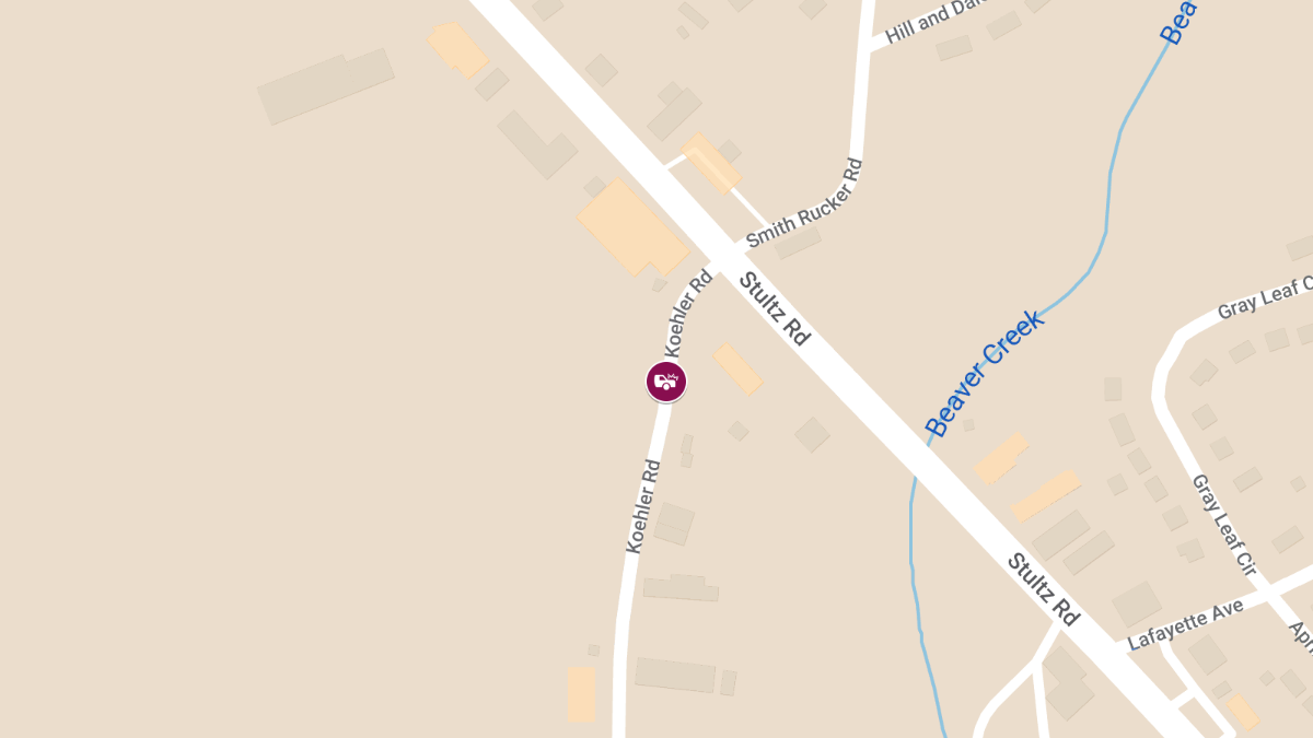 Injury Crash Involving Two Vehicles on Koehler Rd
