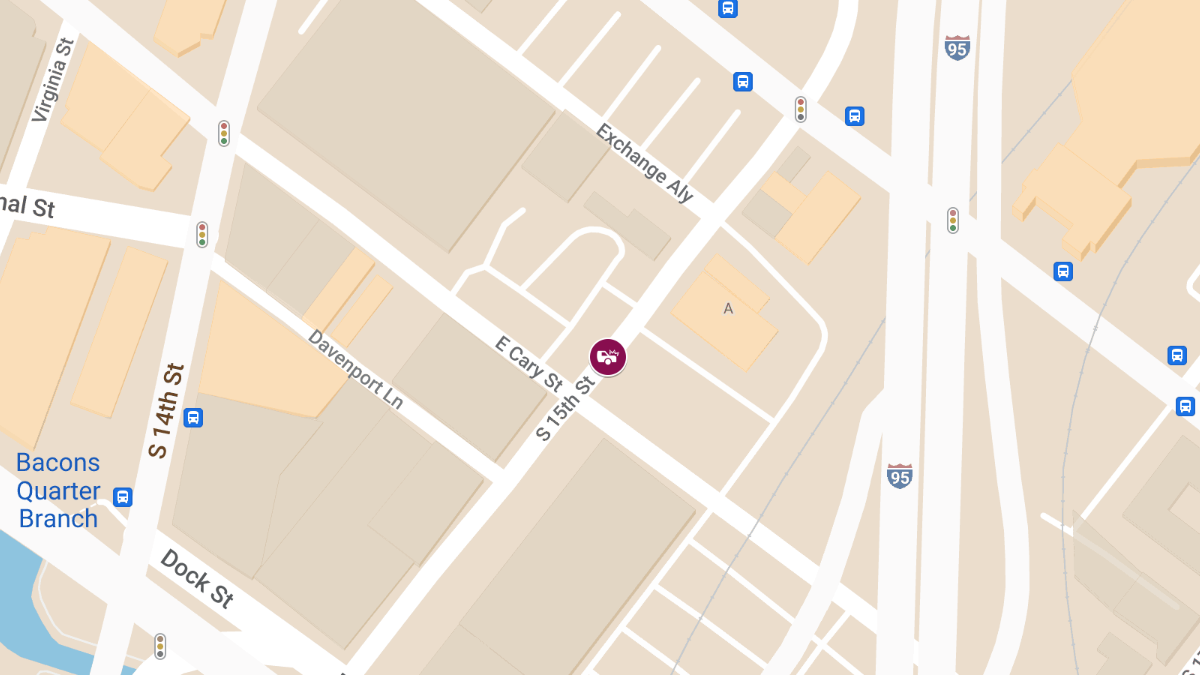 Injury Crash Reported at 100 S 15th St in Shockoe Slip