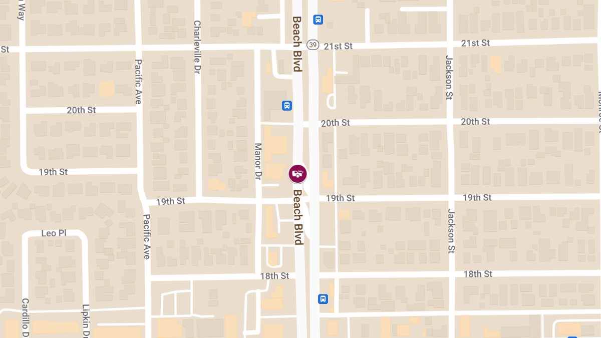 Injury Crash Reported at 13861 Beach Blvd