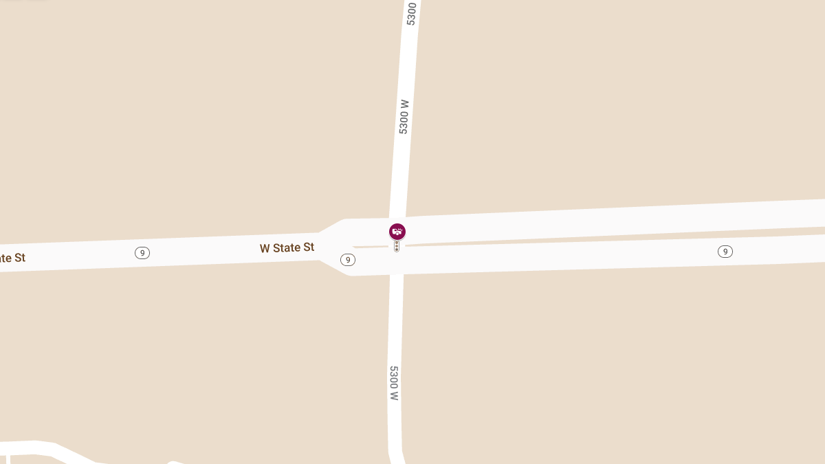 Injury Crash Reported at 5300 W State St & Hwy 318