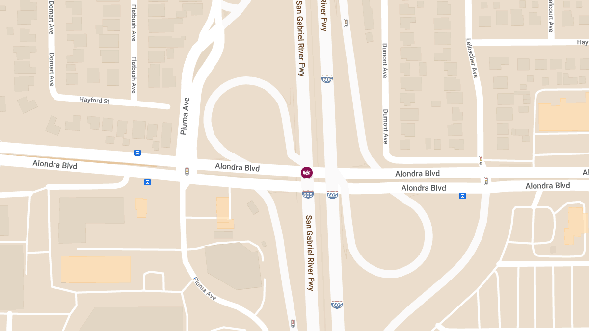 Injury Crash Reported at Alondra Blvd & I-605 S