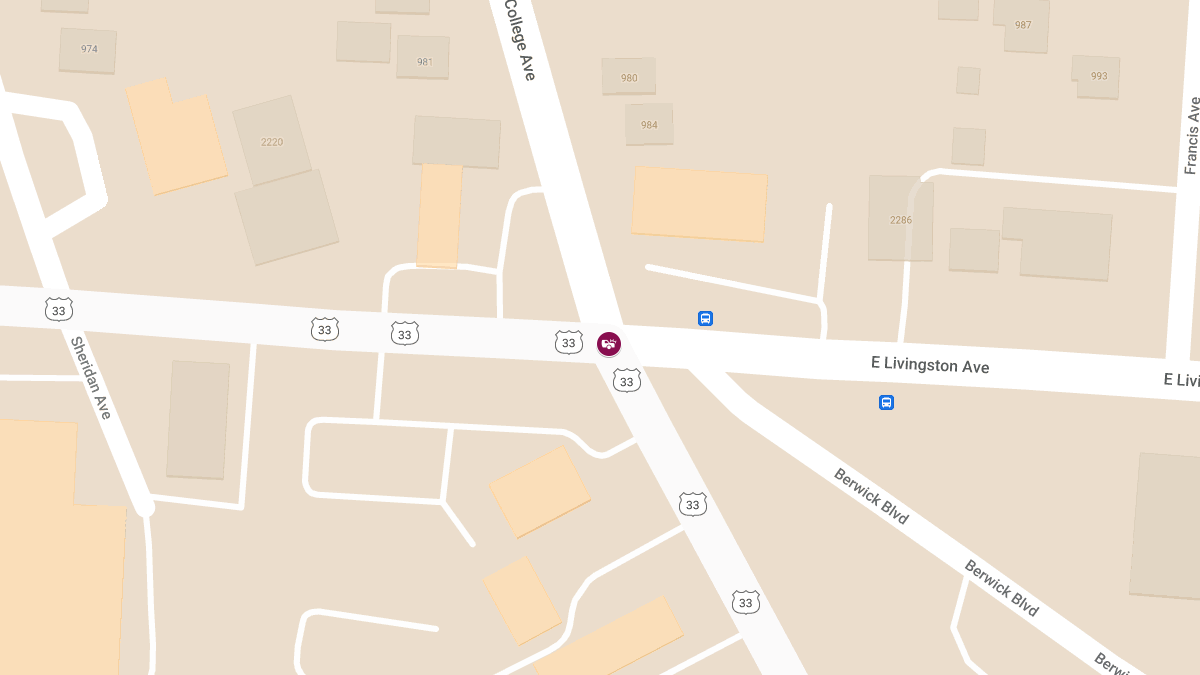 Injury Crash Reported at College Ave & E Livingston Ave