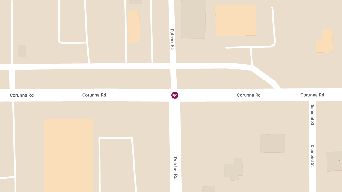 Injury Crash Reported at Corunna Rd & Dutcher St