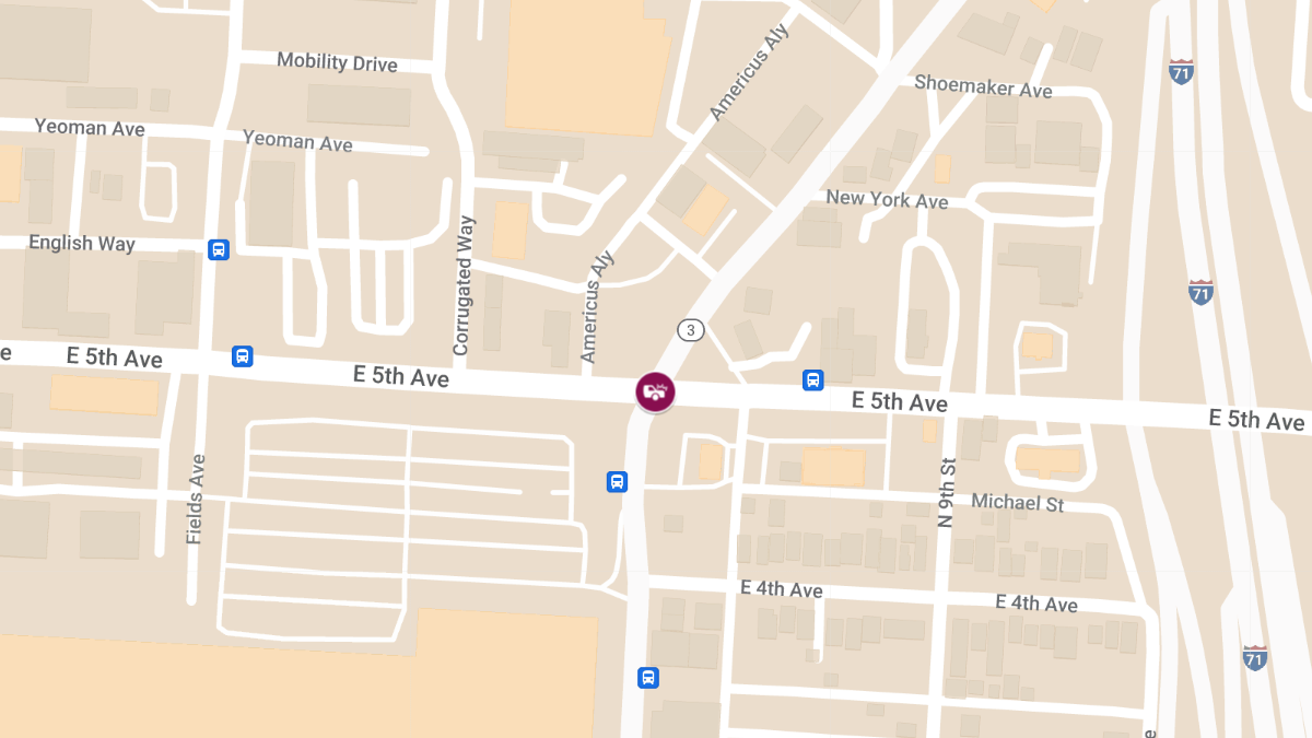Crash Reported at E 5th Ave & Cleveland Ave