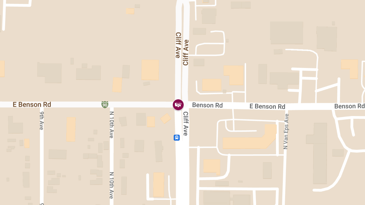 Injury Crash Reported at E Benson Rd & N Cliff Ave