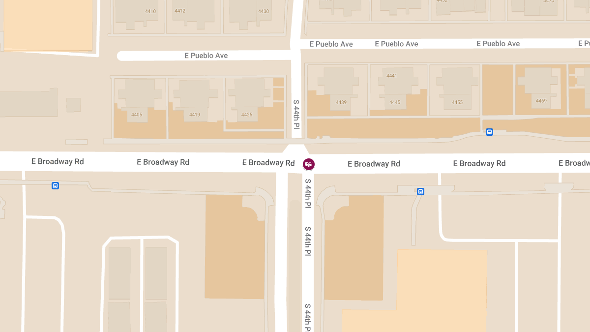 Injury Crash Reported at E Broadway Rd & S 44th Pl