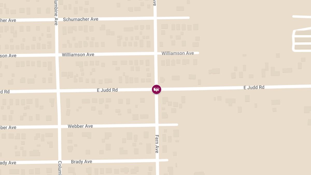Injury Crash Reported at E Judd Rd & Fern Ave