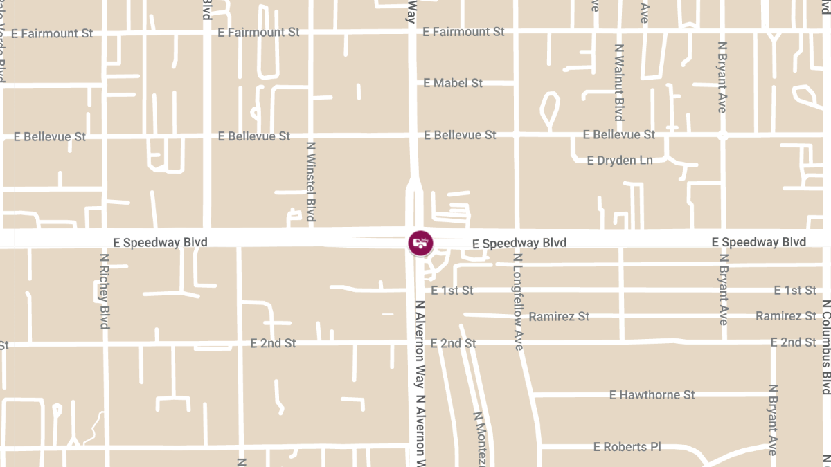 Injury Crash Reported at Speedway Blvd & Alvernon Way
