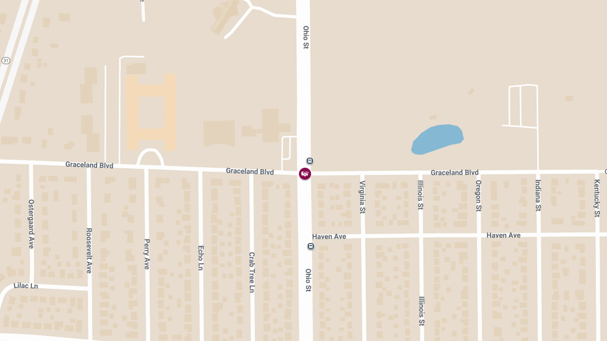 Injury Crash Reported at Graceland Blvd & Ohio St