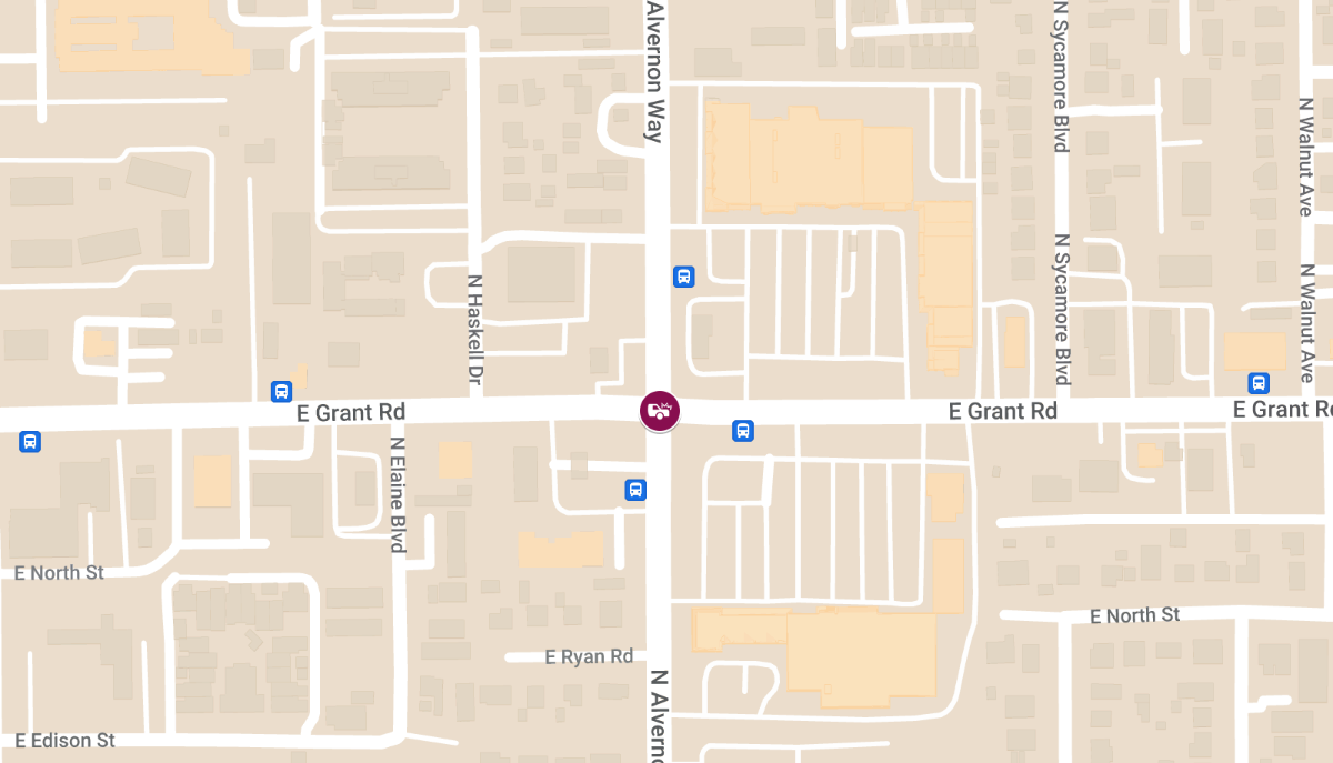 Injury Crash Reported at Grant Rd & Alvernon Way