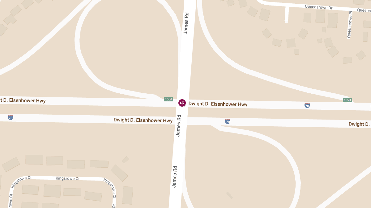 Injury Crash Reported at I-70 W & S James Rd