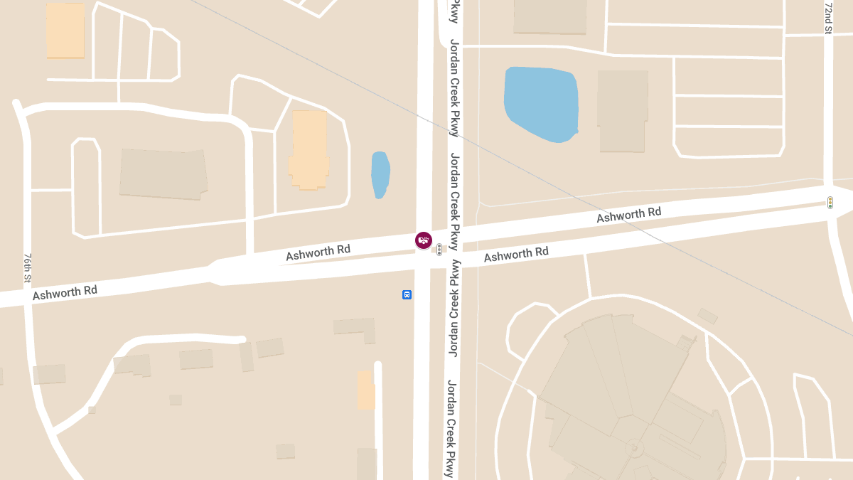 Injury Crash Reported at Jordan Creek and Ashworth