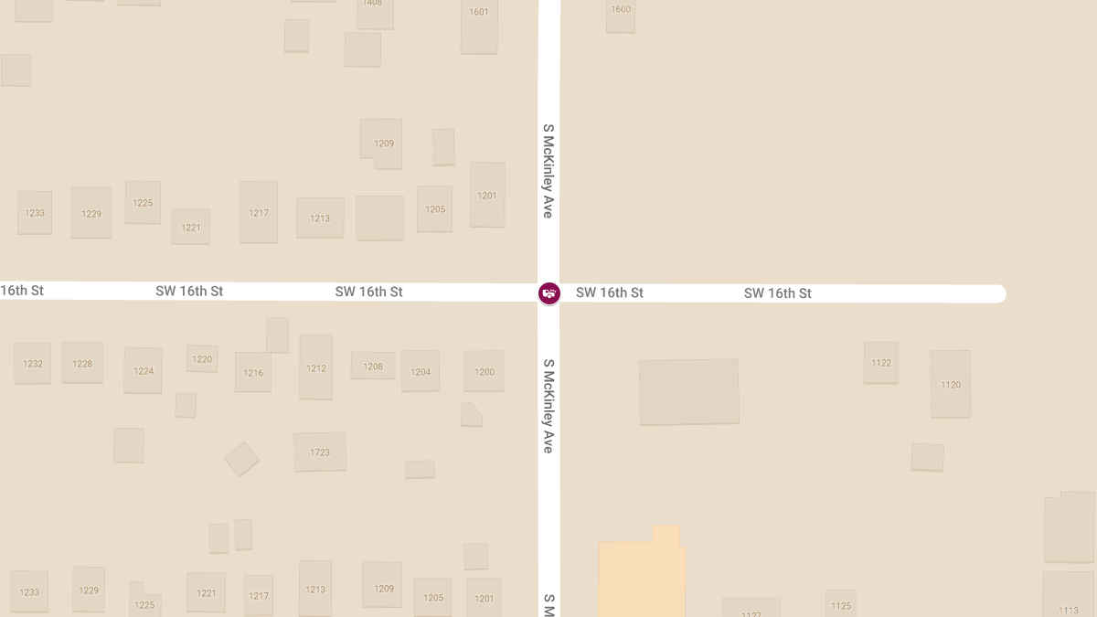 Injury Crash Reported at McKinley Ave & SW 16th St