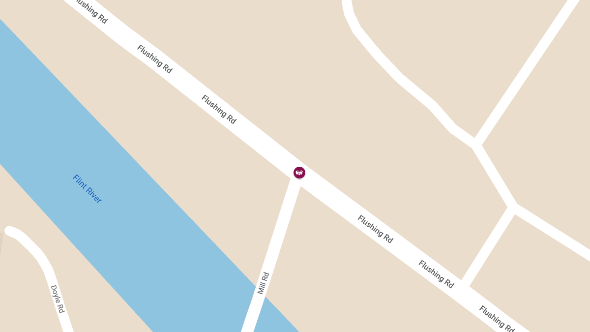 Injury Crash Reported at Mill Rd & Flushing Rd