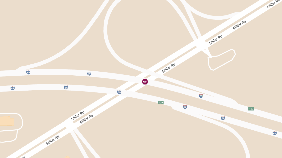 Injury Crash Reported at Miller Rd & EB I-69