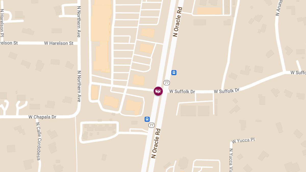 Injury Crash Reported at N Oracle Rd & W Suffolk Dr