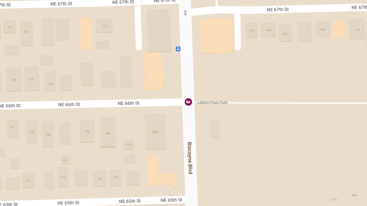 Injury Crash Reported at NE 66th St and Biscayne Blvd in Legion Park