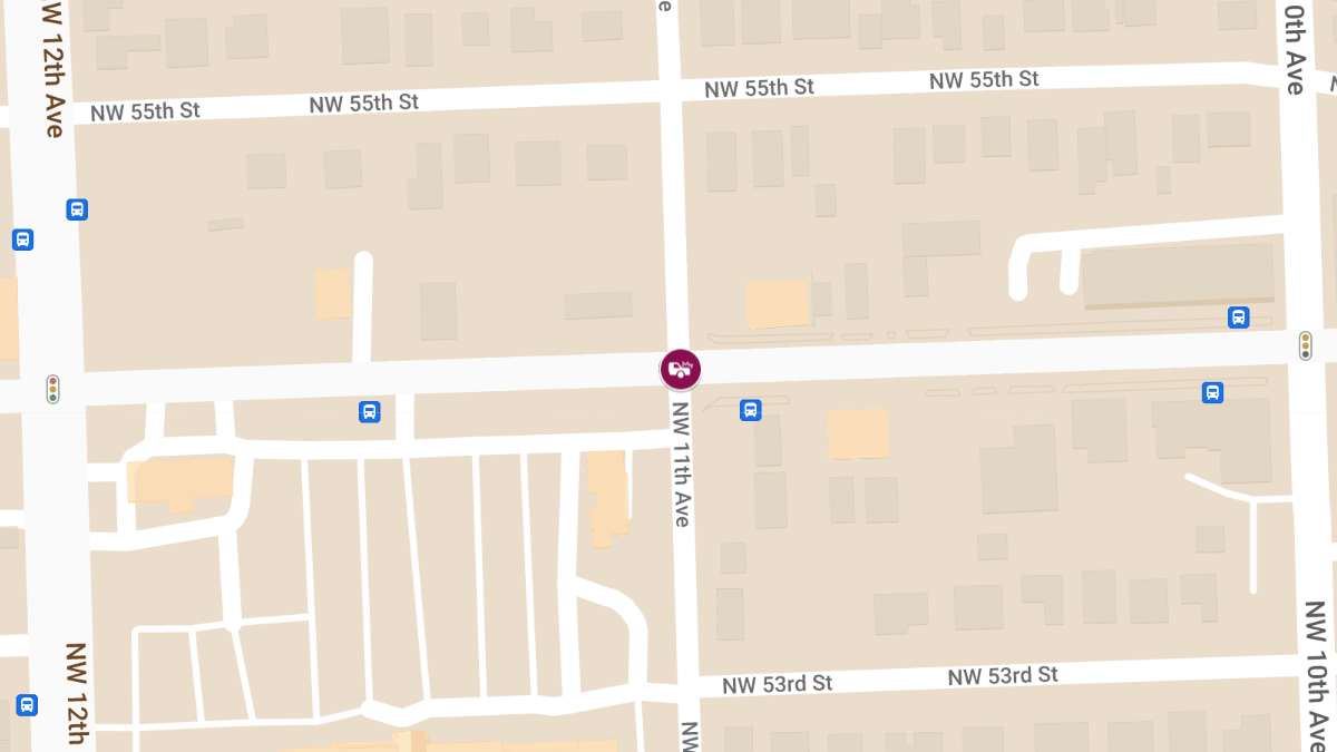 Injury Crash Reported at NW 11th Ave & NW 54th St