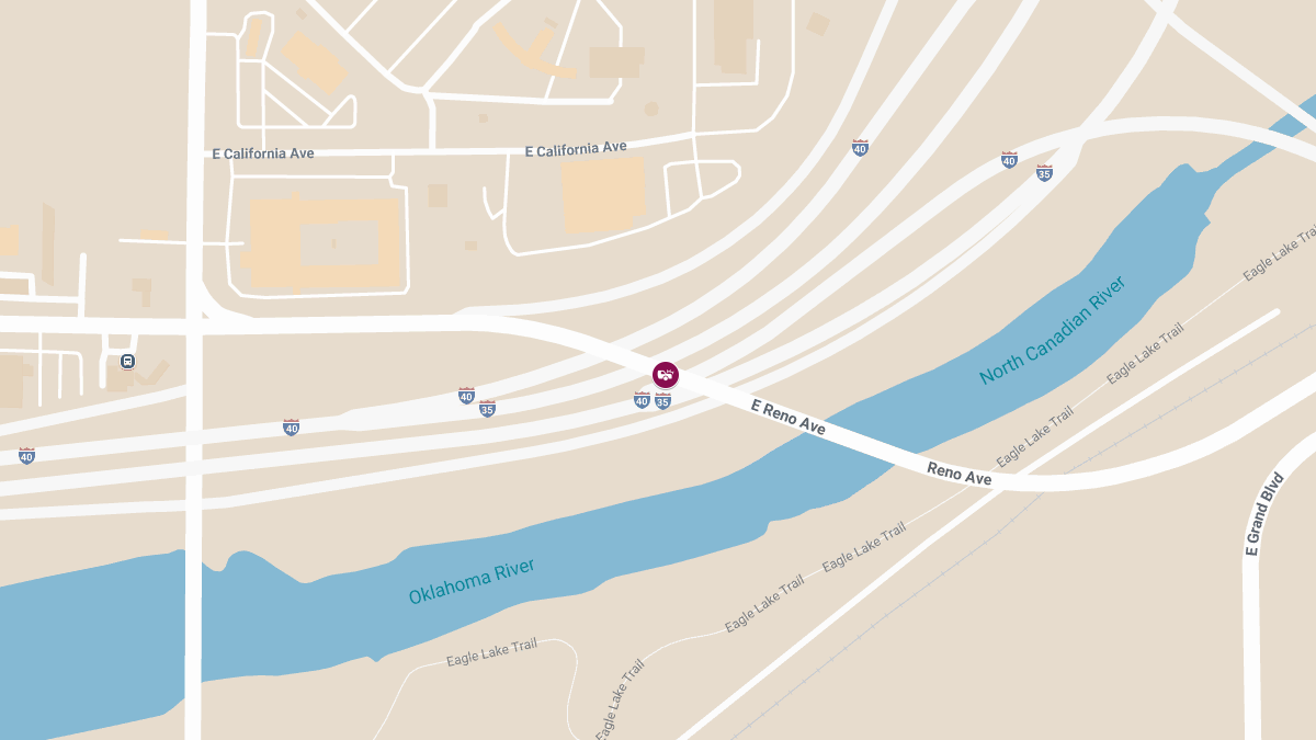 Injury Crash Reported at Reno Ave & I-40/Western Ave
