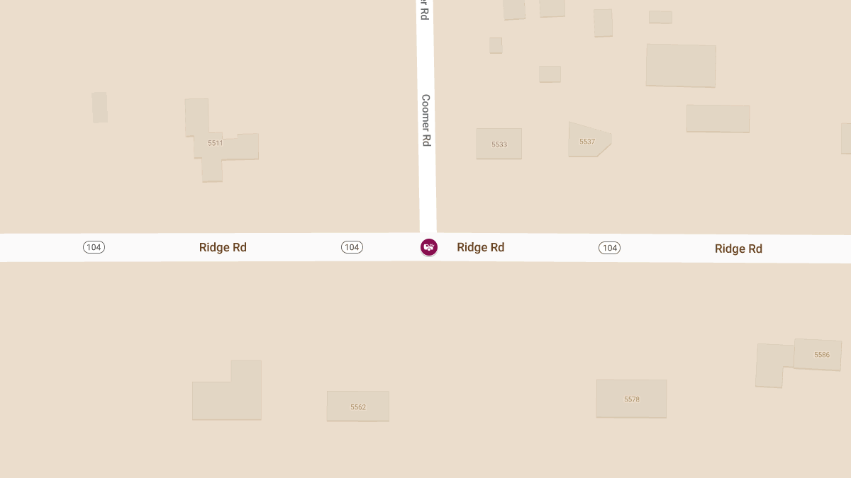 Injury Crash Reported at Ridge Rd & Coomer Rd