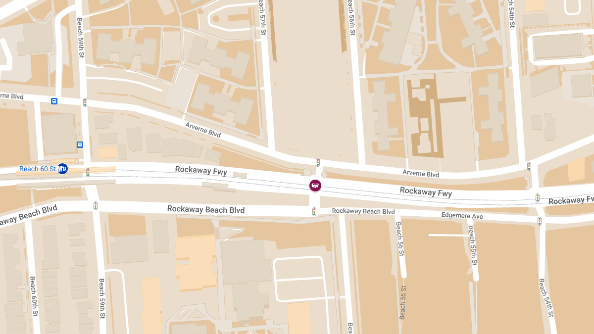 Injury Crash Reported at Rockaway Fwy & Beach 56th St