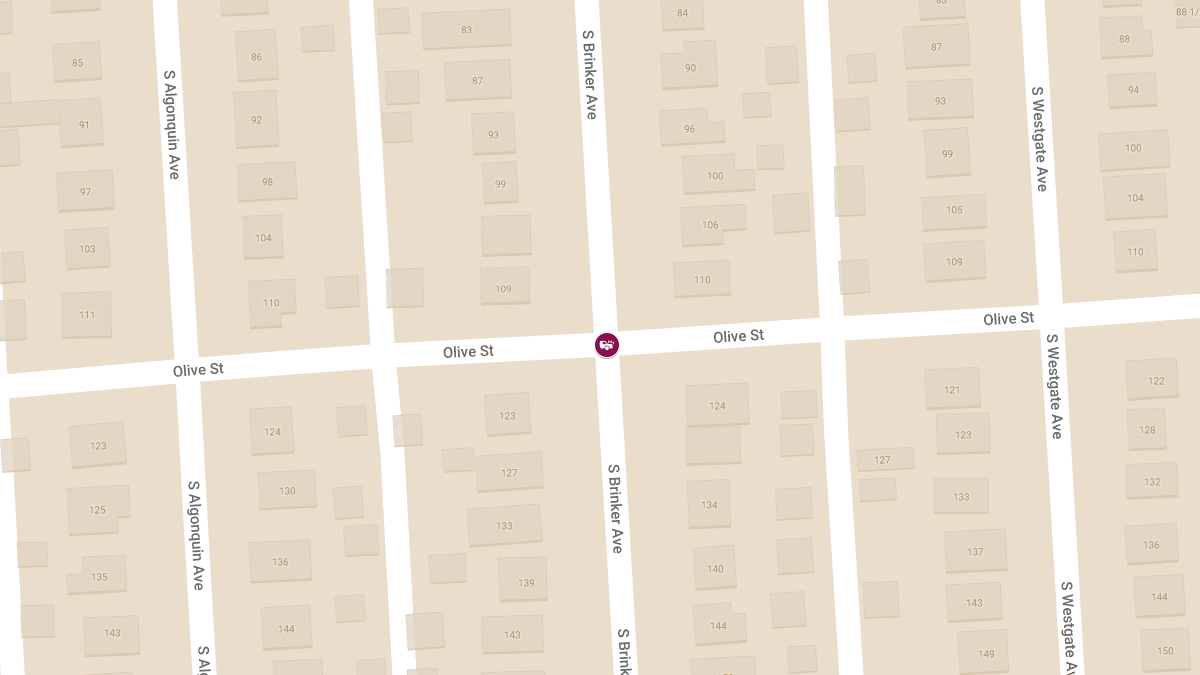Injury Crash Reported at S Brinker Ave and Olive St