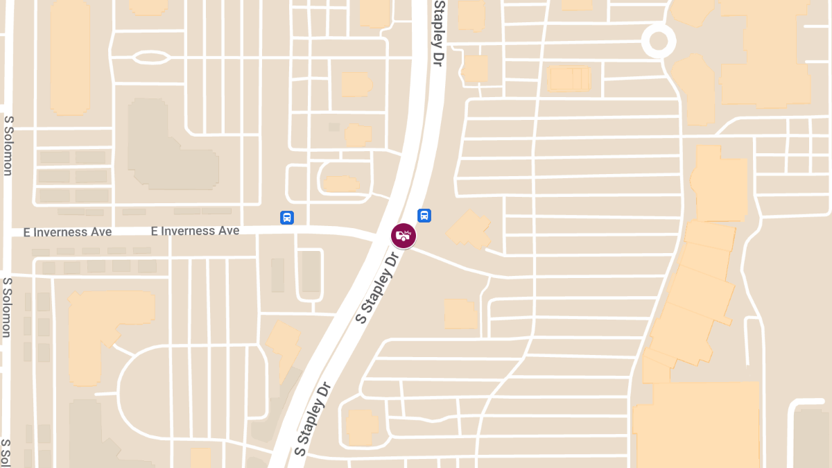 Injury Crash Reported at S Stapley Dr & E Inverness Ave
