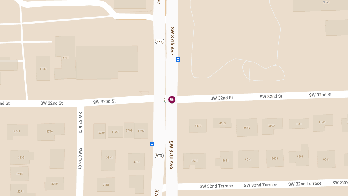 Injury Crash Reported at SW 32nd St and SW 87th Ave