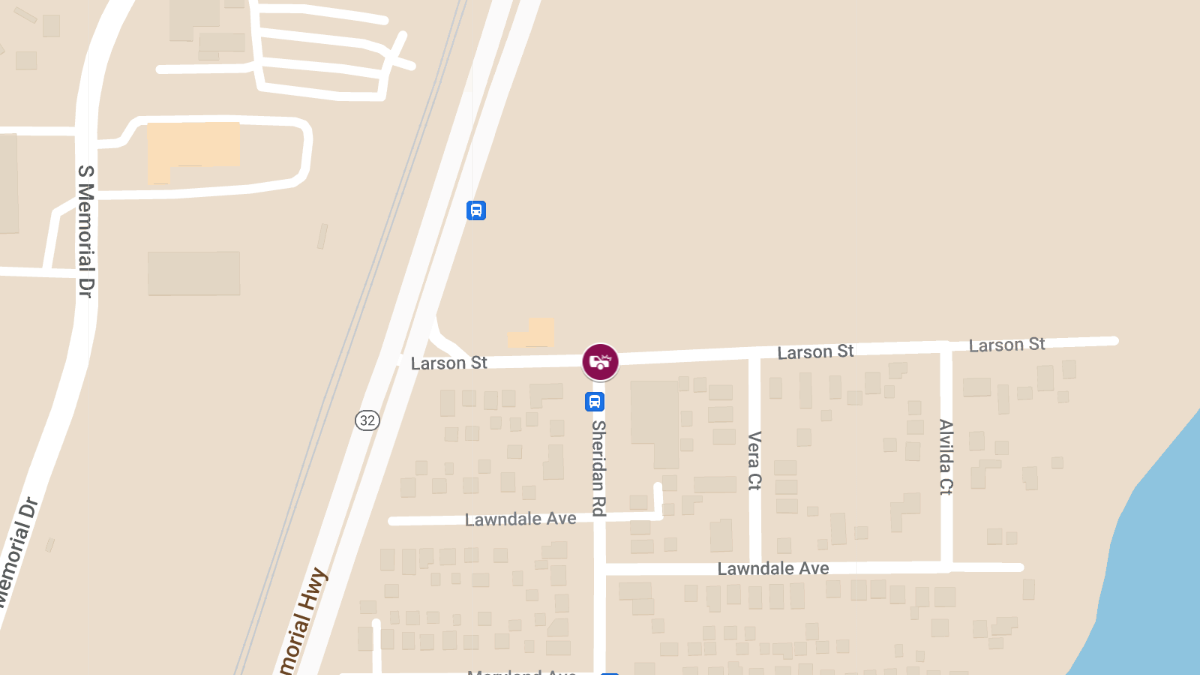 Injury Crash Reported at Sheridan Rd & Larson St