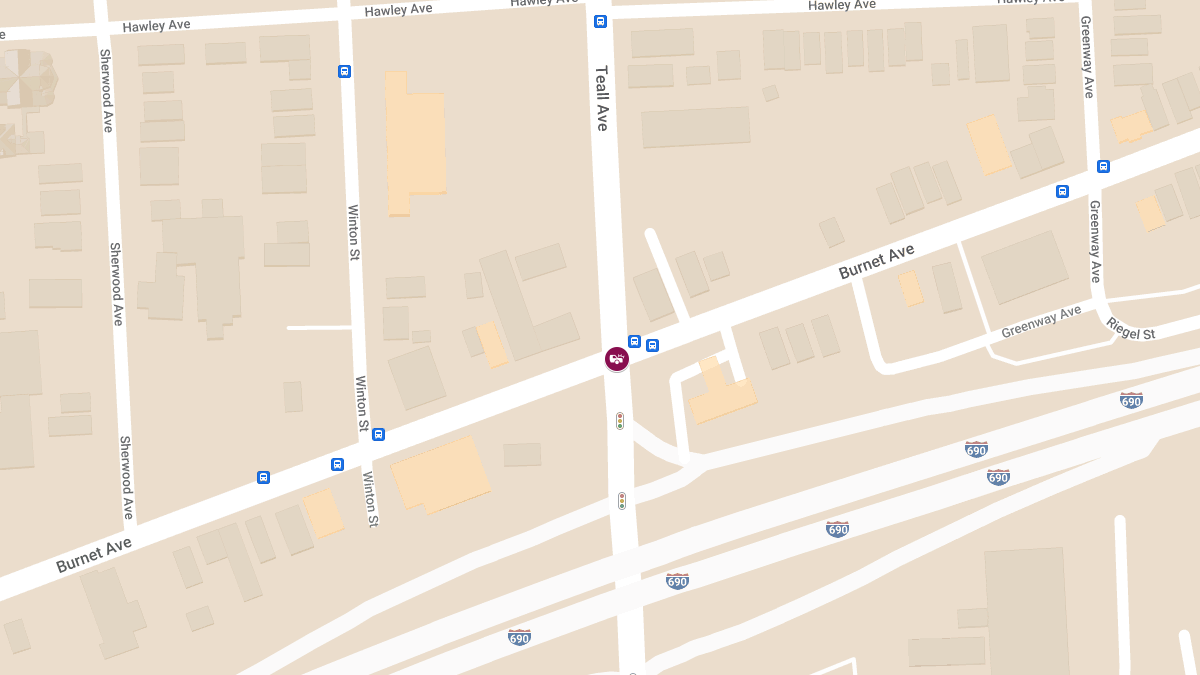 Injury Crash Reported at Teall Ave and Burnet Ave Near I-690 Ramp