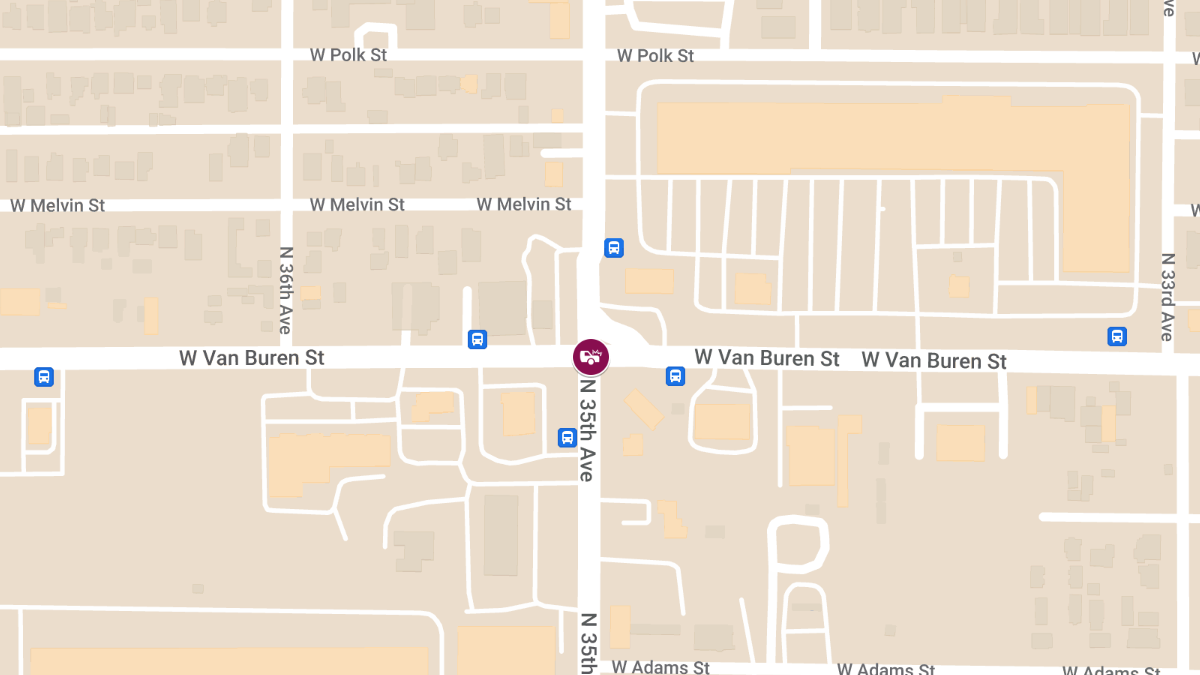 Injury Crash Reported at Van Buren St & 35th Ave
