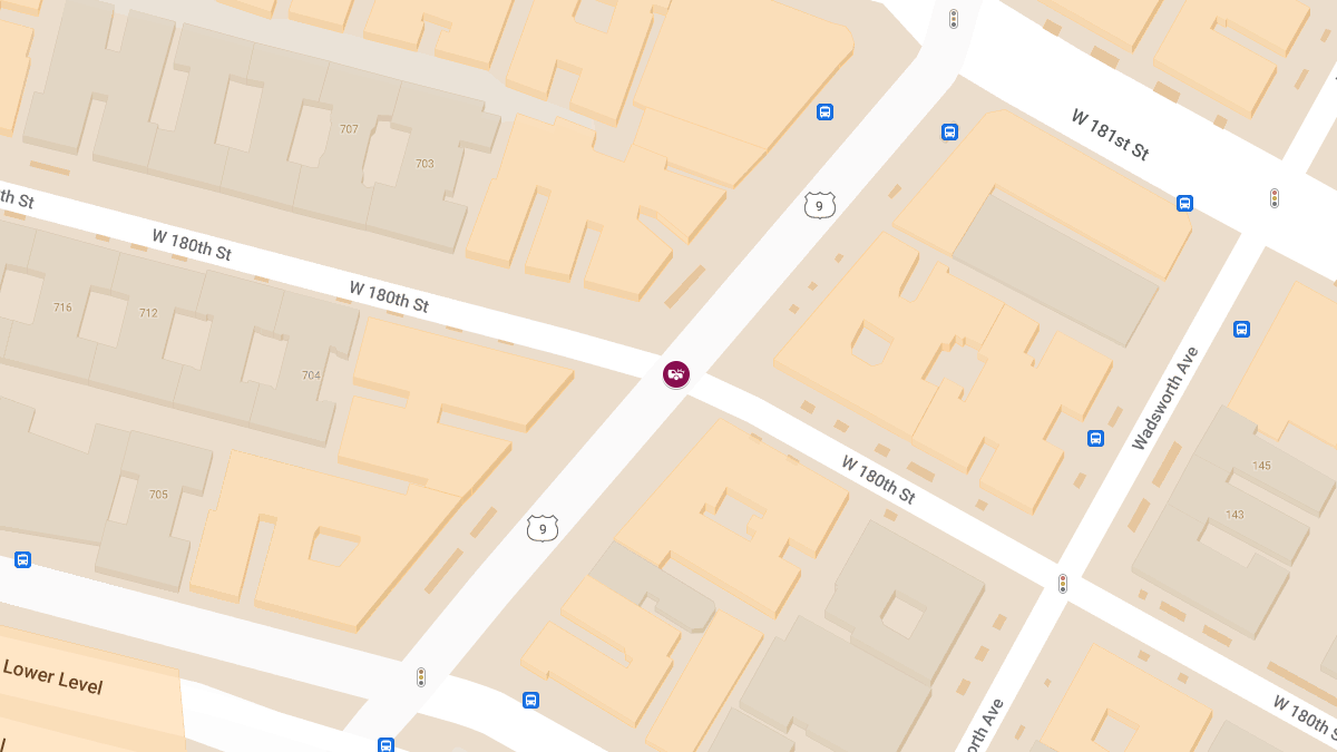 Injury Crash Reported at W 180th St & Broadway