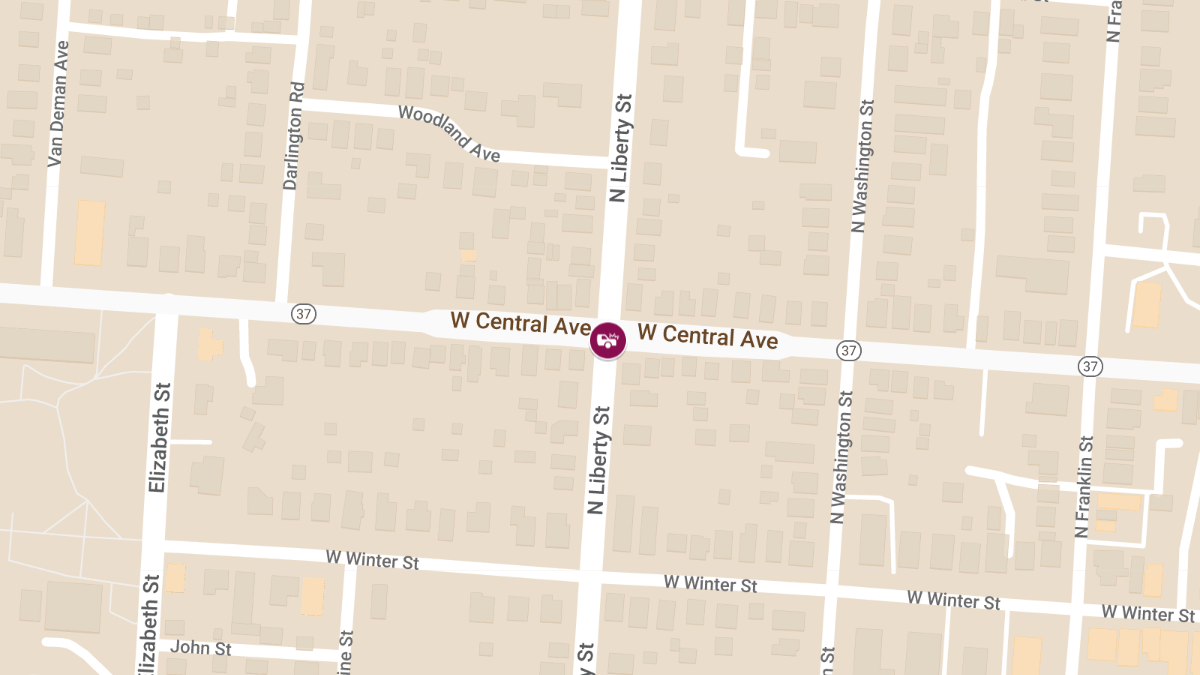 Injury Crash Reported at W Central Ave & N Liberty St