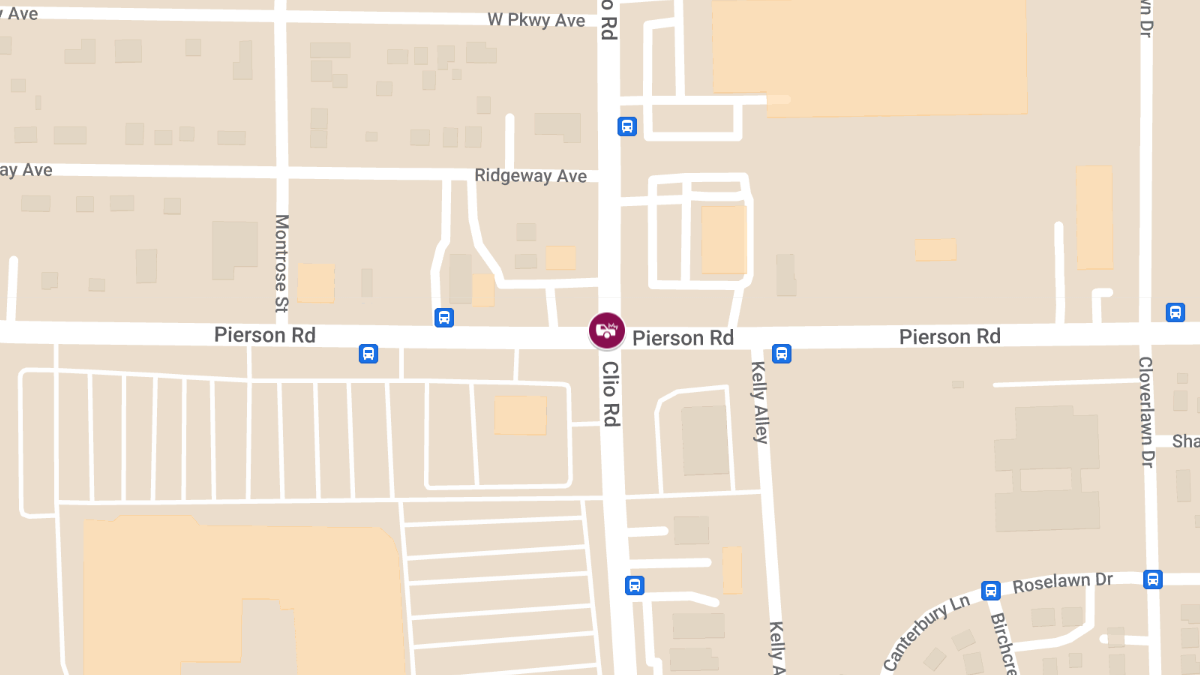 Injury Crash Reported at W Pierson Rd & Clio Rd