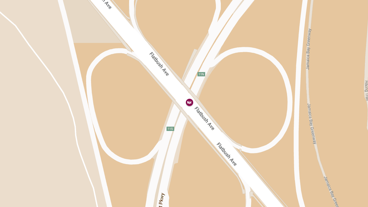 Injury Crash Reported on Belt Pkwy E at Flatbush Ave