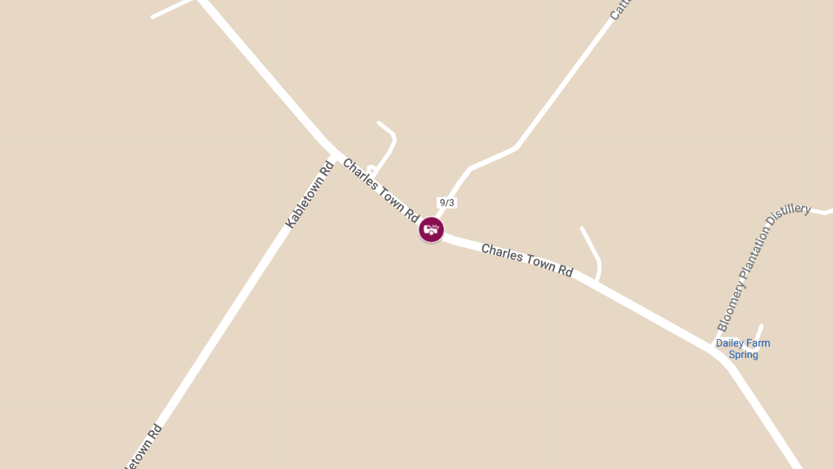 Injury Crash Reported on Charles Town Rd Near Cattail Run Rd