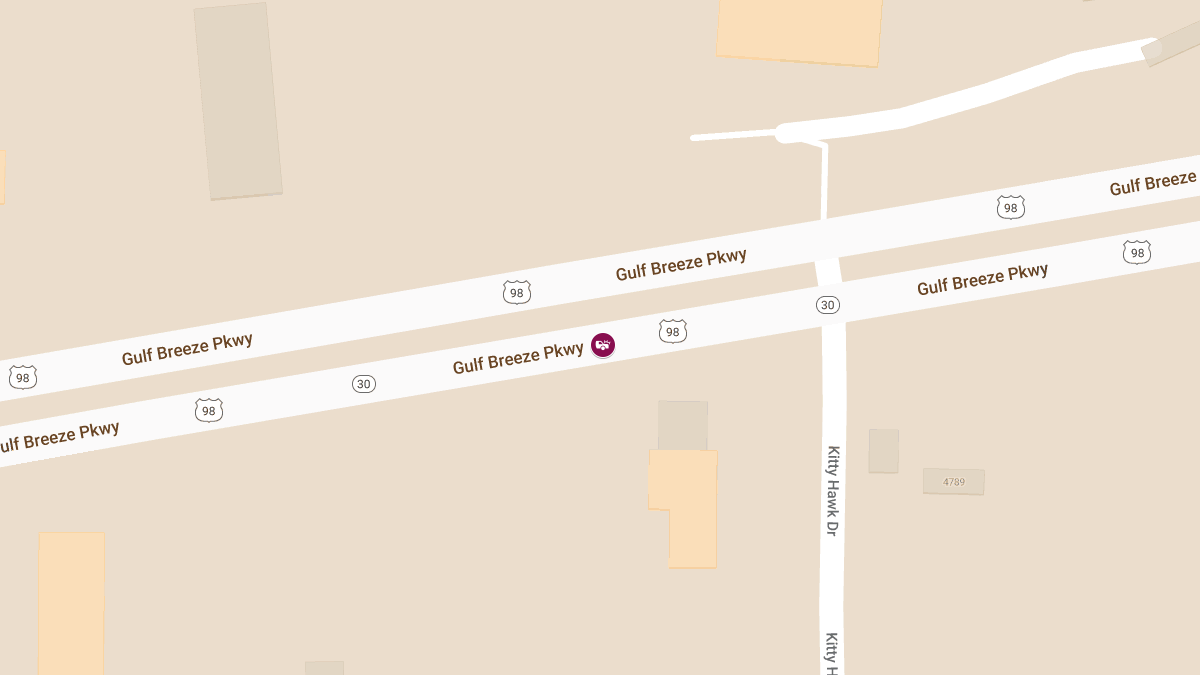 Injury Crash Reported on Gulf Breeze Pkwy Near Kitty Hawk Dr