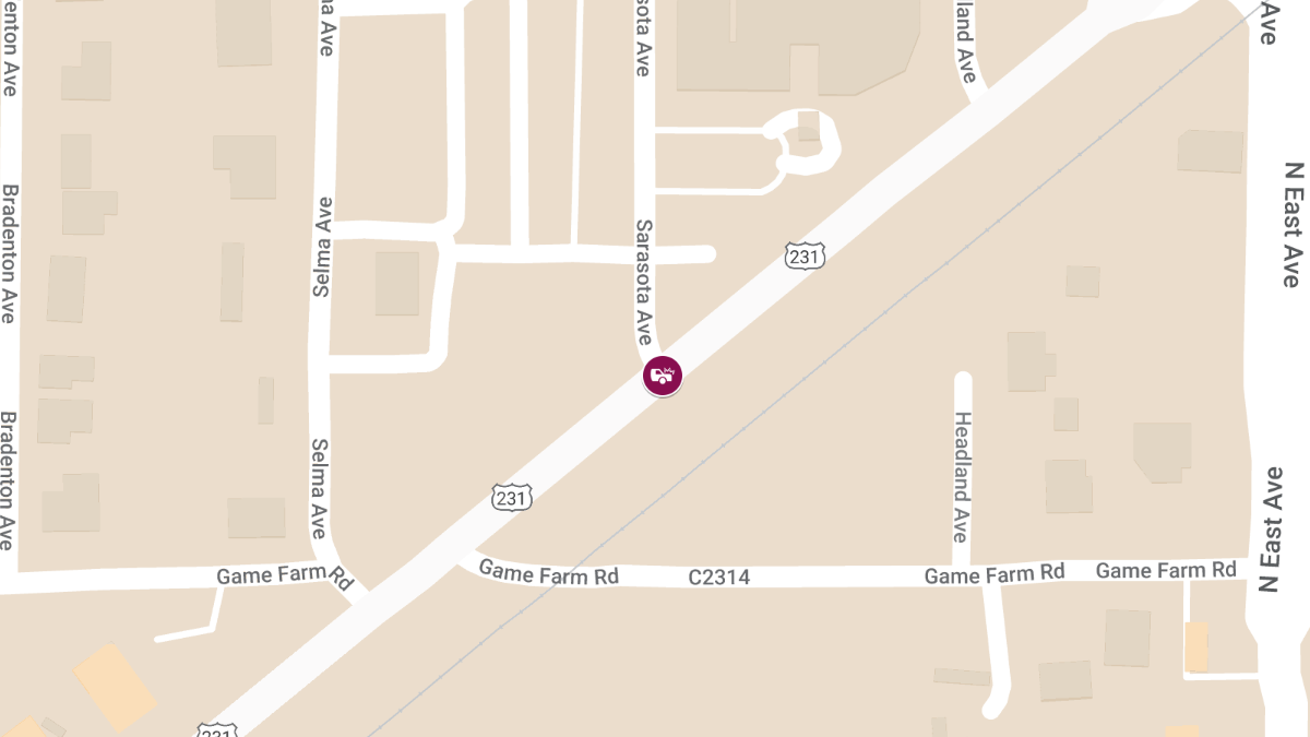 Injury Crash Reported on Highway 231 at Sarasota Ave