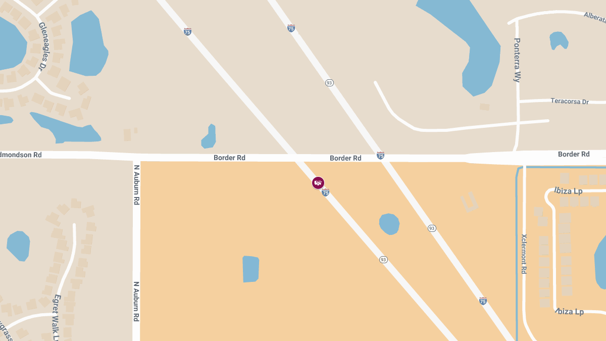 Injury Crash Reported on I-75 SB at MM 188