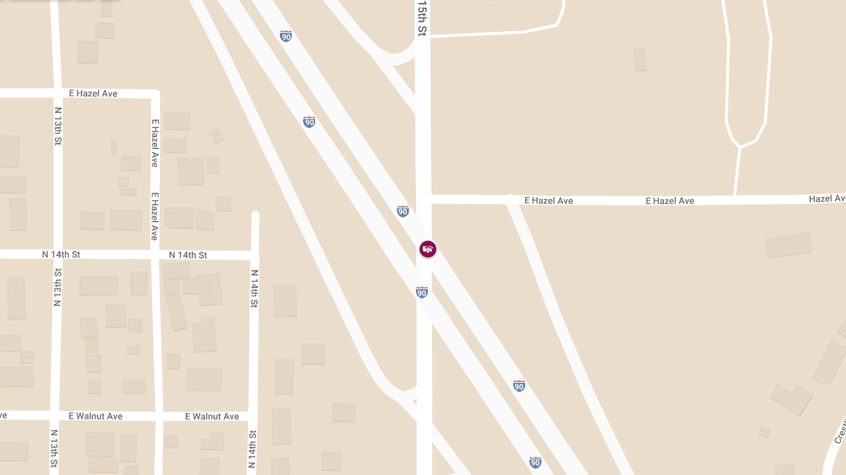 Injury Crash Reported on I-90 at 15th St