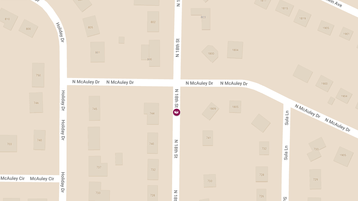 Injury Crash Reported on N 18th St