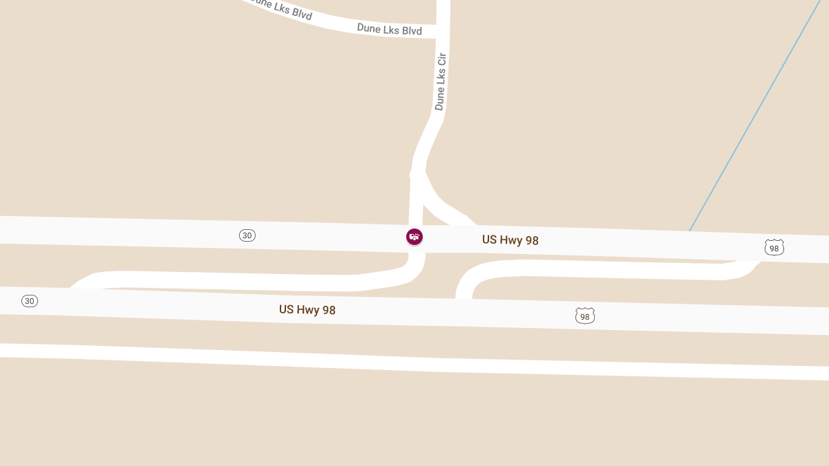 Injury Crash Reported on US-98 at Dune Lake Cir