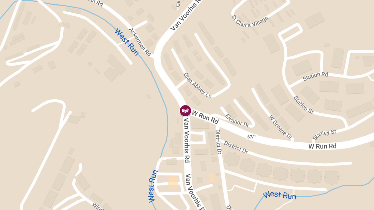 Injury Crash Shuts Down Van Voorhis Rd & West Run Rd