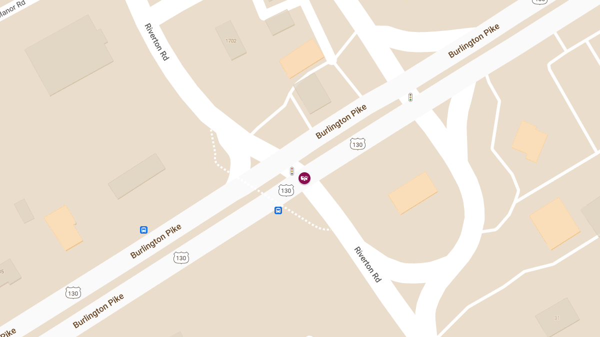 Injury Crash and Downed Traffic Signal on US-130 South at Riverton Rd