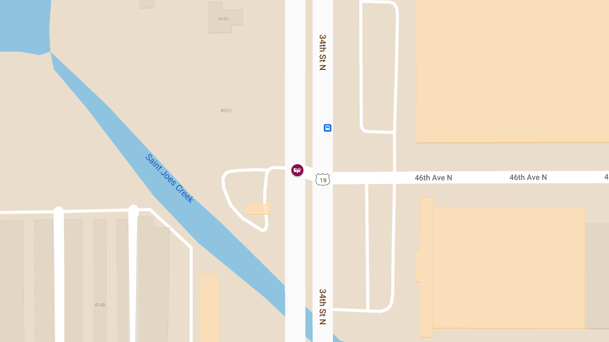 Injury Crash at 46th Ave N & 34th St